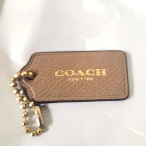 Coach Brown Leather Keychain